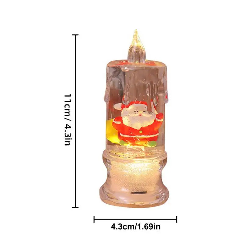 Bougies LED étincelantes d’eau de Noël-Lampe Veilleuse