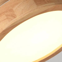 Thumbnail for Fintar - Plafonnier Rond En Bois-Lampe Veilleuse