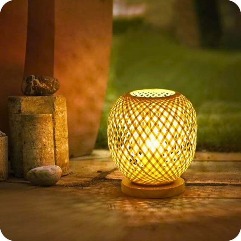 Lampe de chevet Bambou-Lampe Veilleuse
