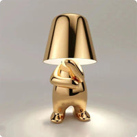 Thumbnail for Lampe de chevet Déco Or Petit Homme Penseur-Lampe Veilleuse