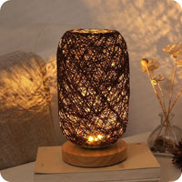 Thumbnail for Lampe de chevet Rotin-Lampe Veilleuse