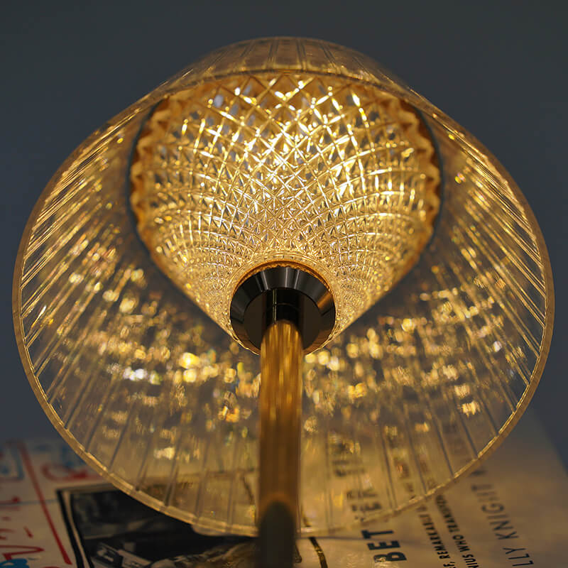 Lampe De Table Sans Fil En Métal Et Cristal-Lampe Veilleuse