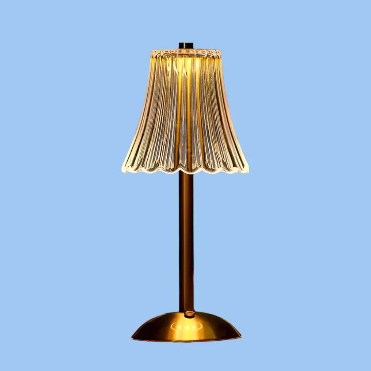 Lampe De Table Sans Fil En Métal Et Cristal-Lampe Veilleuse