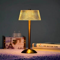 Thumbnail for Lampe De Table Sans Fil En Métal Et Cristal-Lampe Veilleuse
