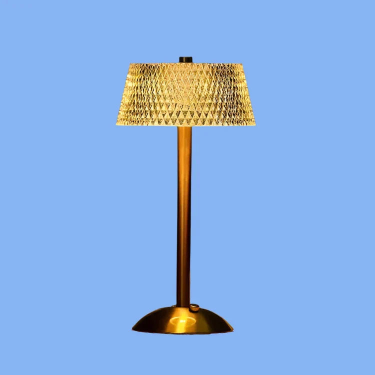 Lampe De Table Sans Fil En Métal Et Cristal-Lampe Veilleuse